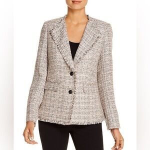 KARL LAGERFELD PARIS Fringed Tweed Blazer NWOT